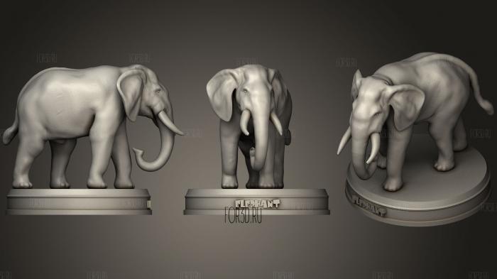 Слон 3d stl модель для ЧПУ